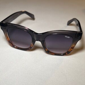 Quay Australia After Hours 50mm Square Sunglasses
 NAVY TORT/ SMOKE